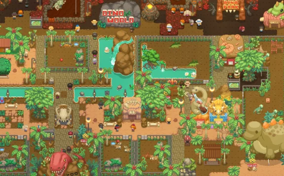 top down view of dino theme park - That’s One Big Pile Of Dinosaurs Coming To Let’s Build A Zoo DLC